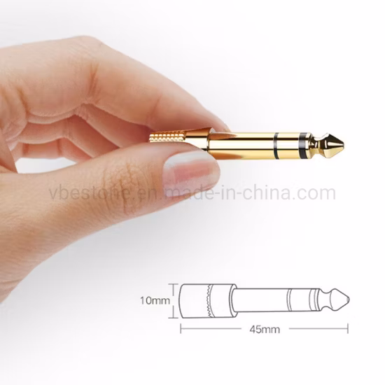 Conector estéreo de 3,5 mm Adaptador de conector de audio Conector para auriculares (X